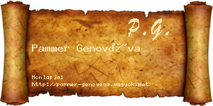 Pammer Genovéva névjegykártya